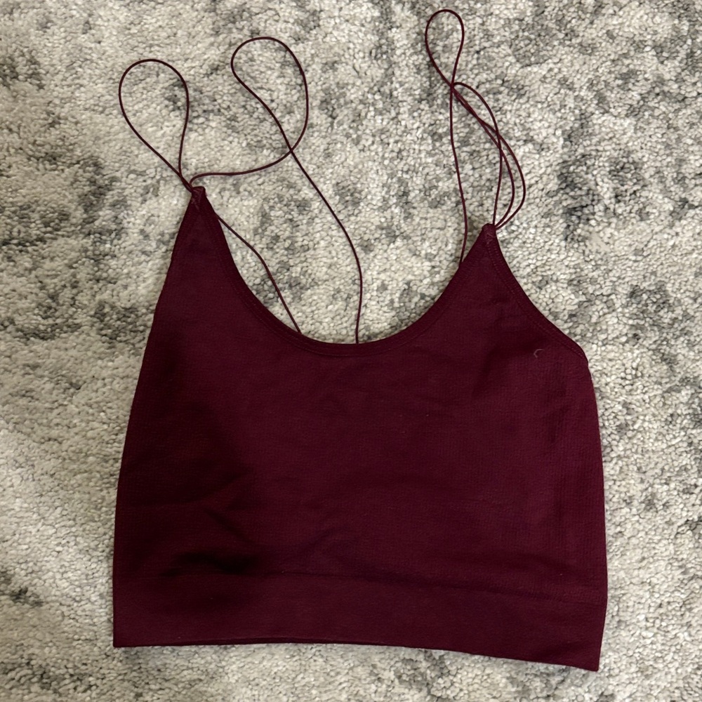 Urban Outfitters Deep Burgundy Crop Top
